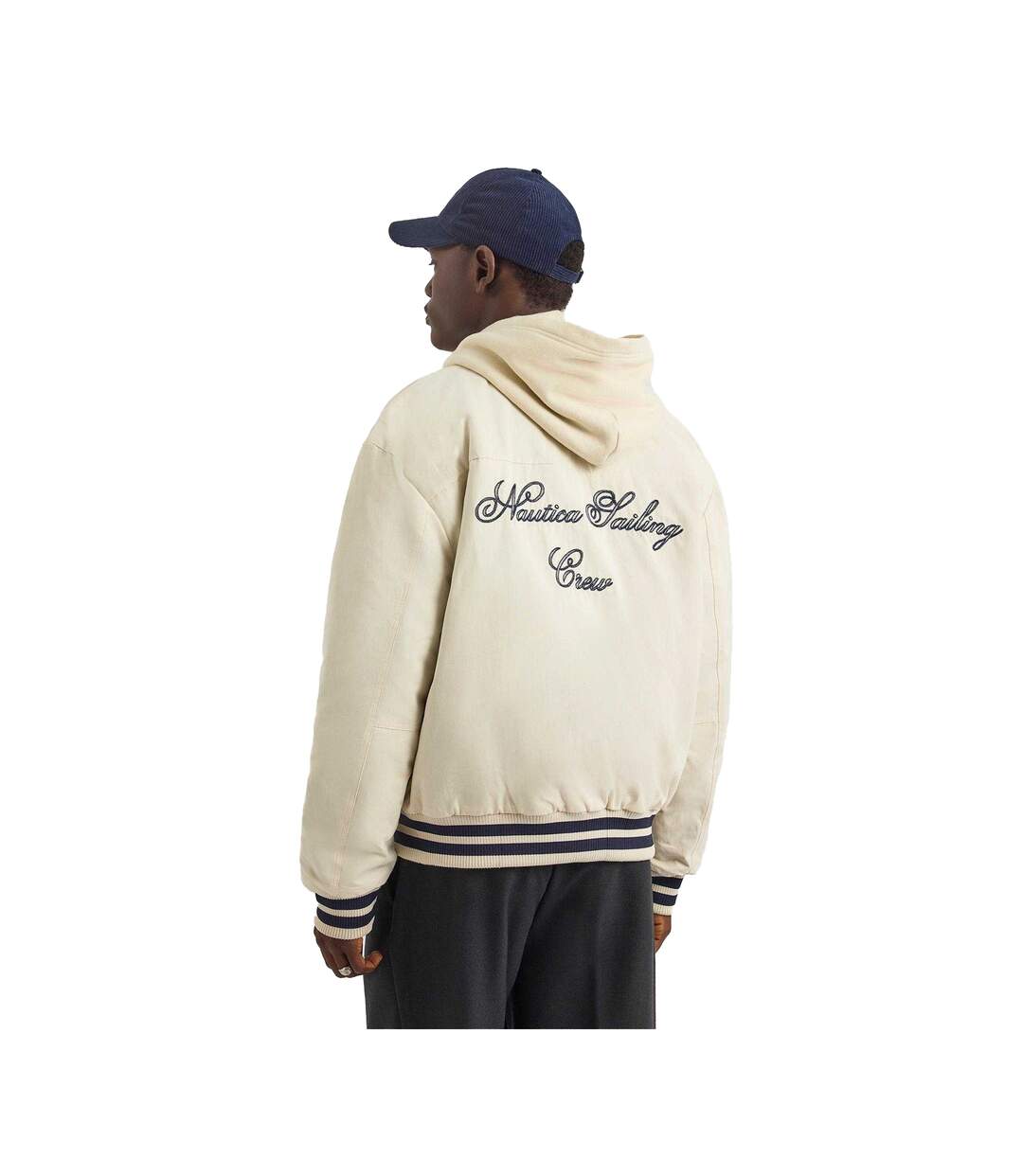Mens Dreman Letterman Jacket Dark Navy Nautica-4