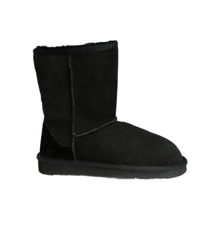 Womens/ladies lara sheepskin boots black Eastern Counties Leather