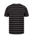 Front Row Unisex Adult Striped T-Shirt (Black/Khaki)