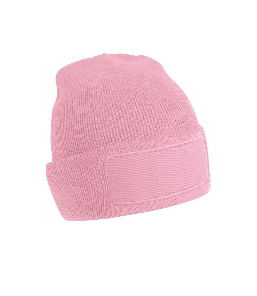 Bonnet tricoté homme rose pâle Beechfield-1