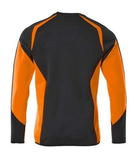 Mens Accelerate Safe Sweatshirt Dark Navy Hi Vis Orange Mascot