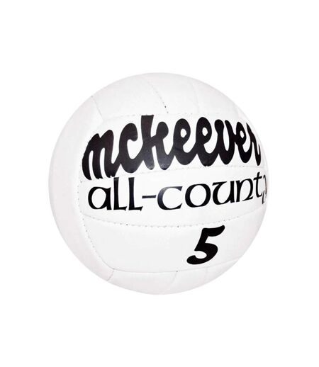 McKeever - Ballon de football gaélique ALL-COUNTY (Blanc) (Taille 5) - UTRD3151