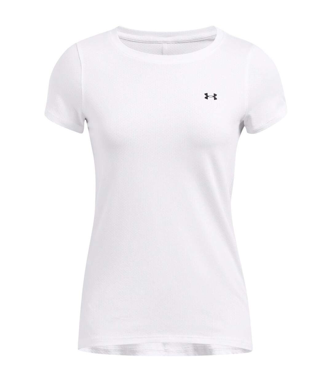Womens/ladies Performance Heatgear Short-sleeved Training T-shirt White Under Armour-1