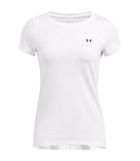 Womens/ladies Performance Heatgear Short-sleeved Training T-shirt White Under Armour