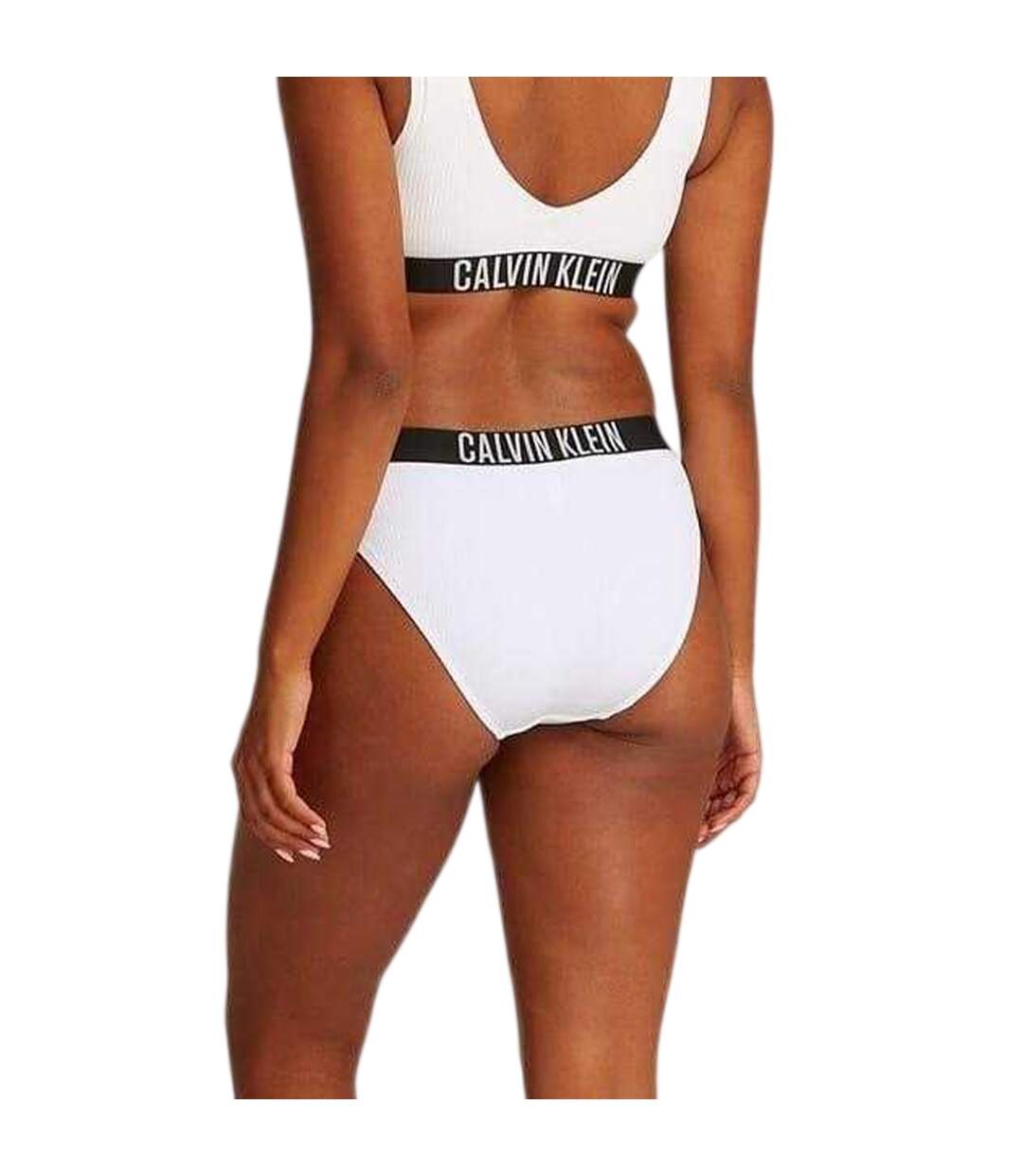 Womens/ladies Bikini Bottoms Brilliant White Calvin Klein-3