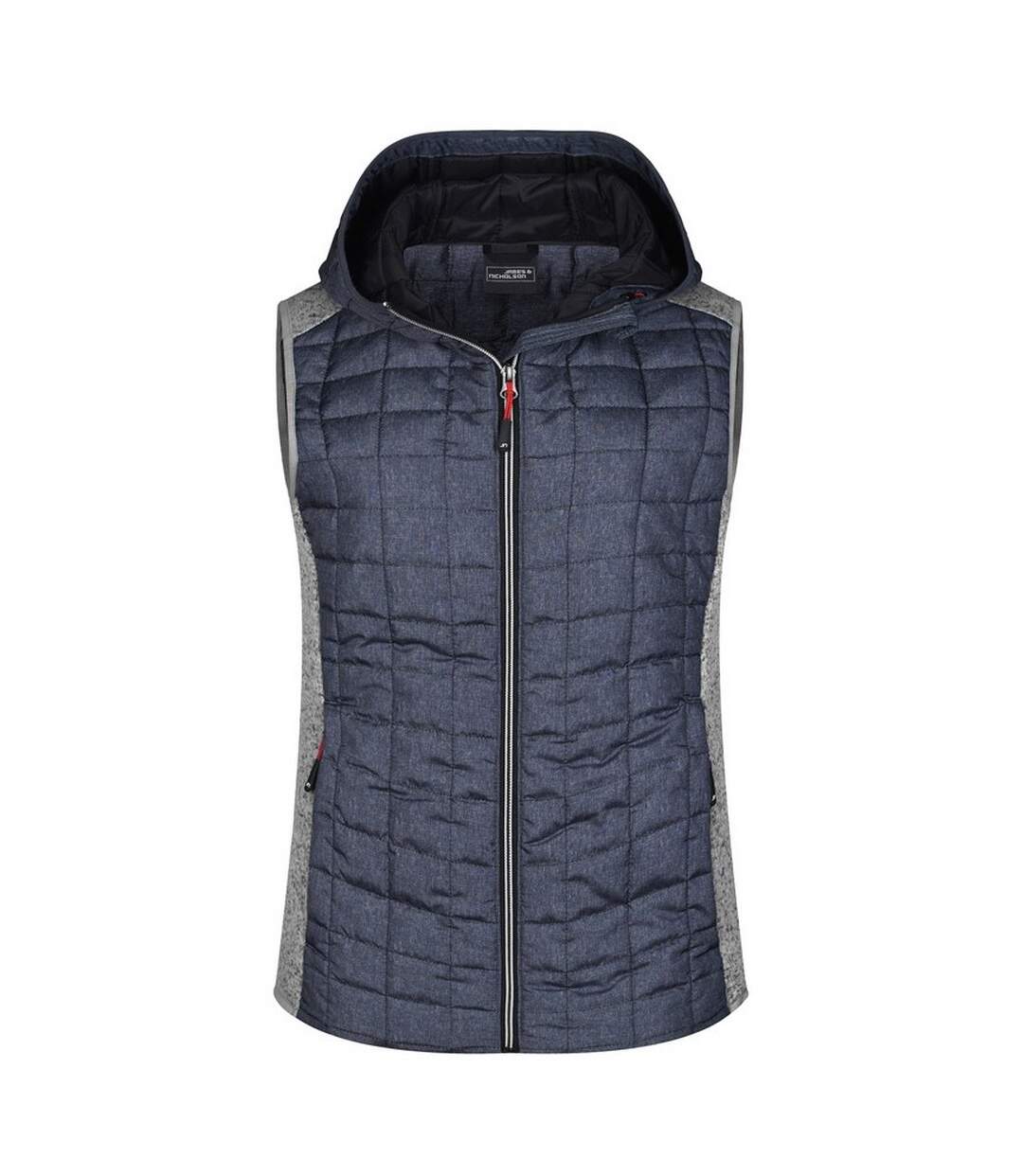 Veste Hybride Femme Gris Clair Chiné Anthracite James And Nicholson-1