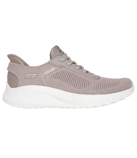 Womens/ladies bobs squad chaos current muse sports trainers taupe Skechers