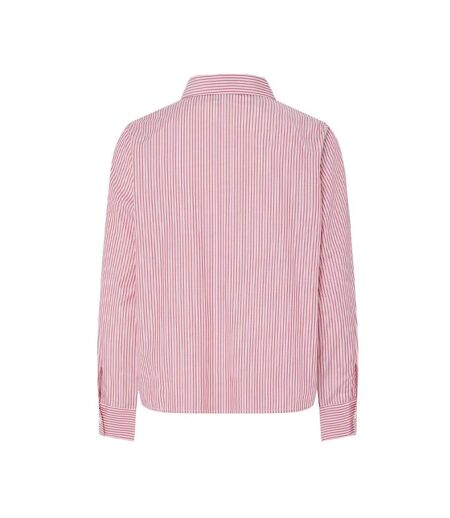 Chemise rouge à rayures femme pieces fabriella