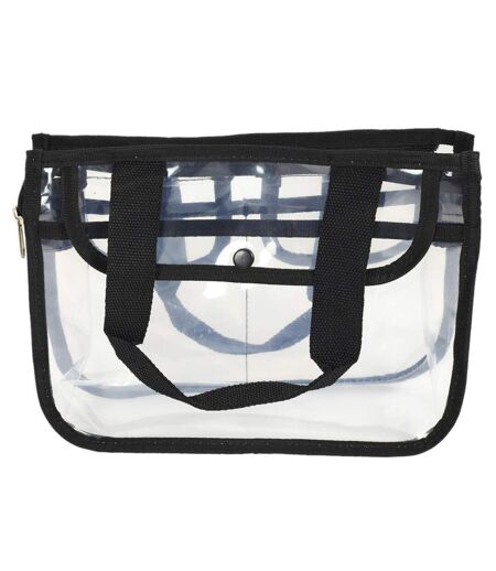 Trousse de Toilette Vanity 27cm Transparent & Noir