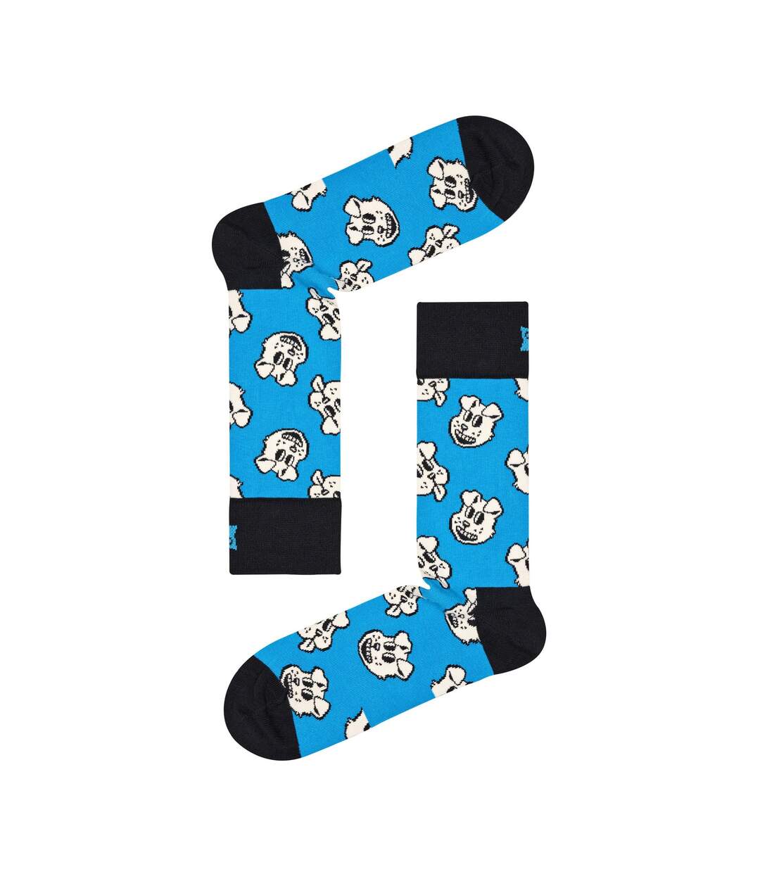 1 Pack Mens & Ladies Cotton Blue Doggo Design Socks-2