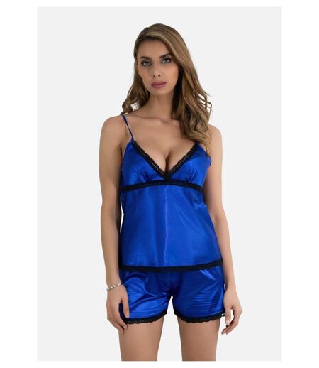 Ensemble pyjashort fines bretelles en satin