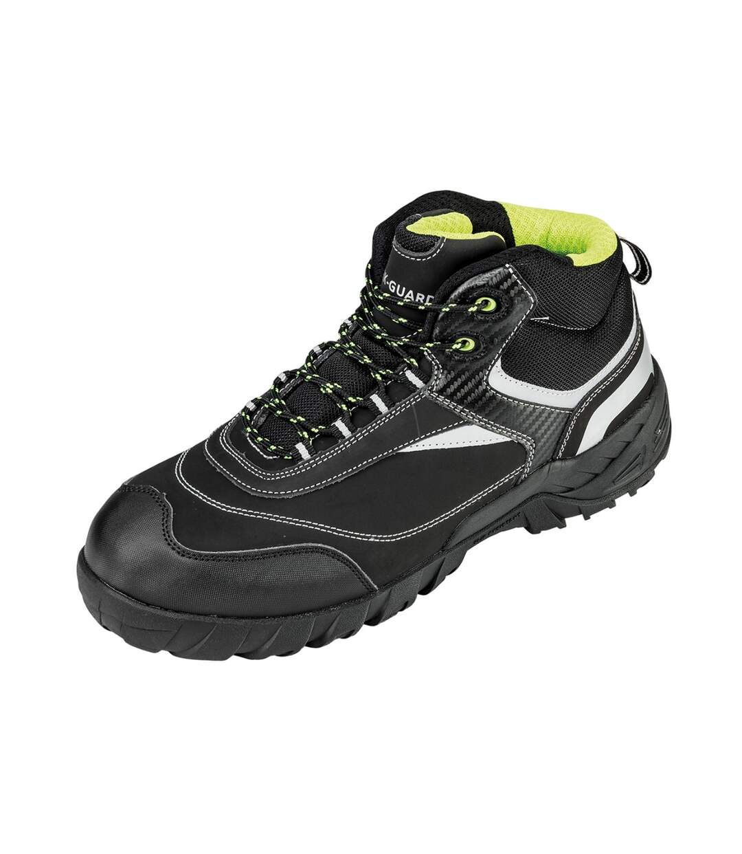 Mens blackwatch nubuck safety boots black/silver WORK-GUARD by Result-3