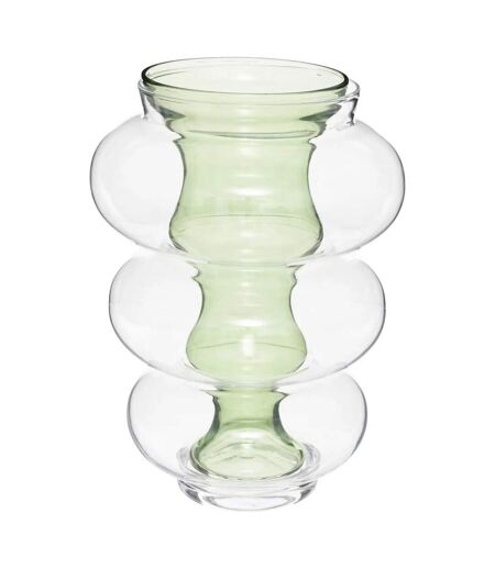 Vase Double en Verre Matali 36cm Vert