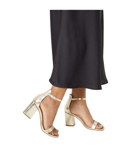 Dorothy Perkins Womens/Ladies Safiya High Block Heel Sandals (Gold) - UTDP4650