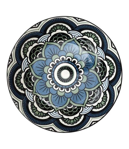 Lot de 6 Assiettes Creuses Mandala 20cm Bleu