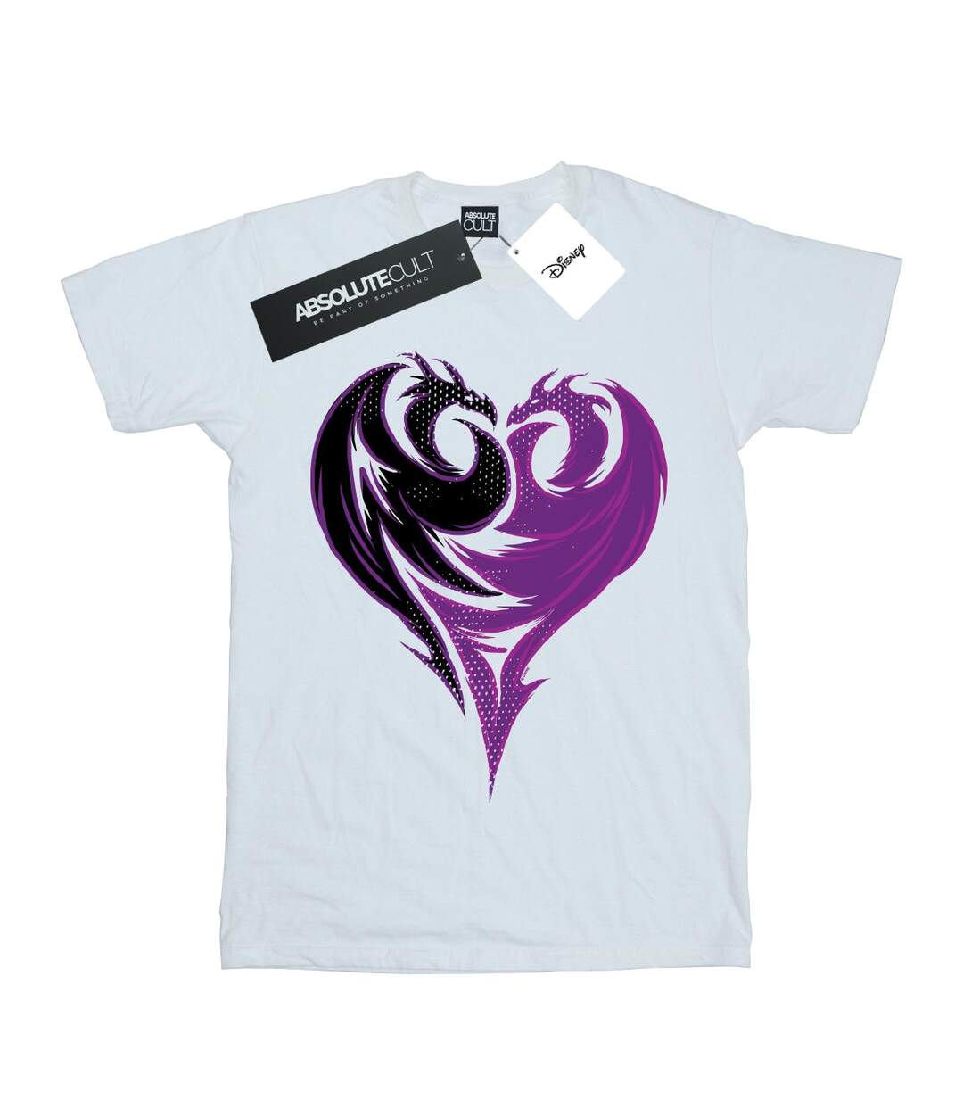 Disney - T-shirt THE DESCENDANTS DRAGON HEART - Femme (Blanc) - UTBI20076-1
