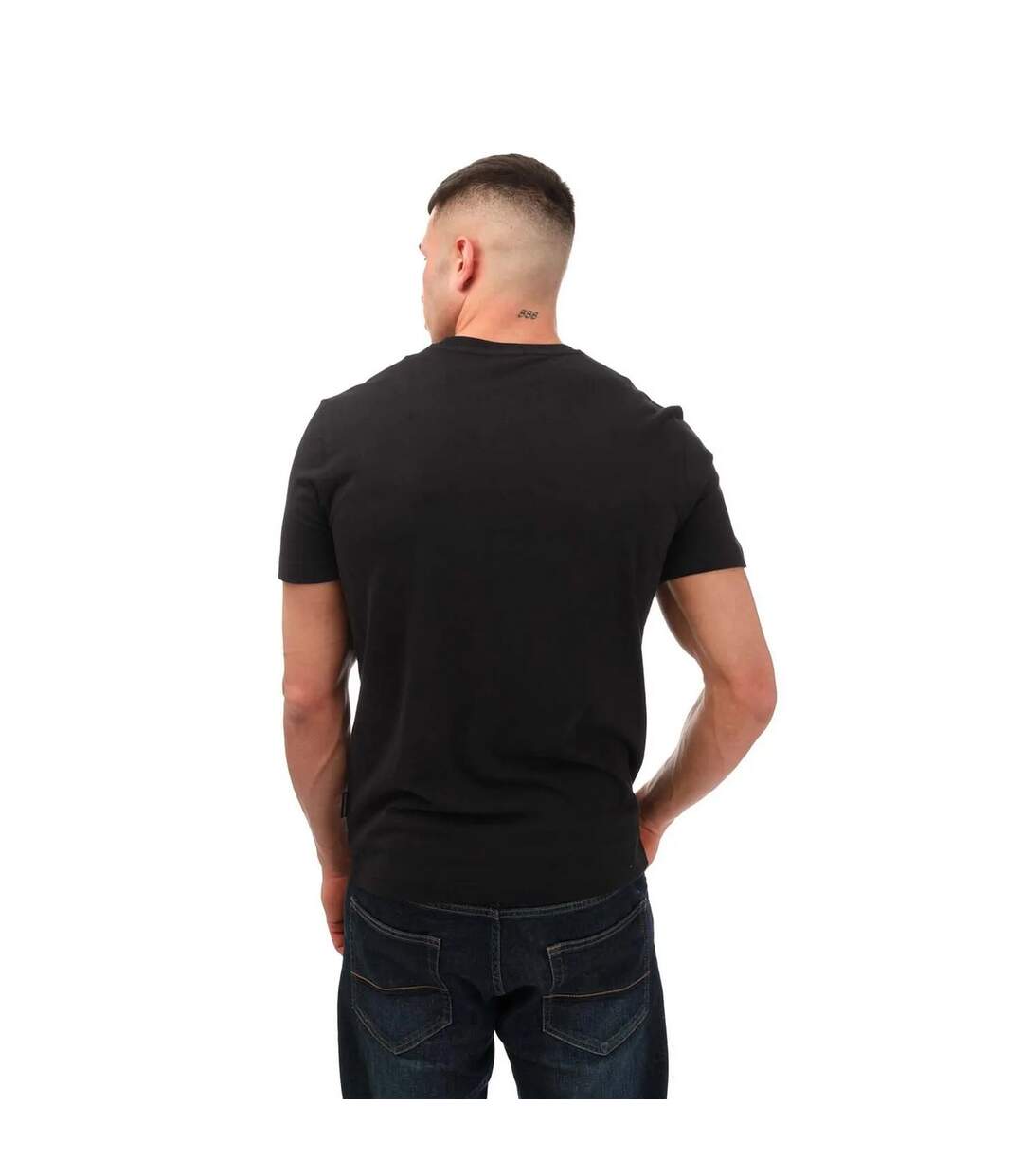 Mens Kasba Logo Crew Neck T-shirt Black Napapijri-2