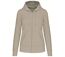 Sweat à capuche zippé écoresponsable - Femme - K4031 - beige clay-1