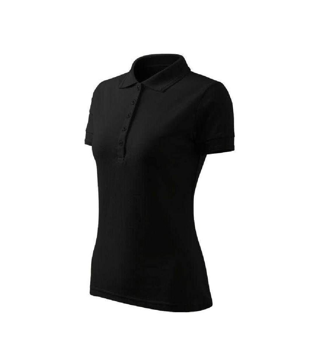 Womens/ladies Free Polo Shirt Black Malfini-3