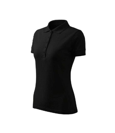 Womens/ladies Free Polo Shirt Black Malfini