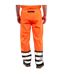 Mens prism hi-vis heavy duty trousers fluorescent orange/black Result Genuine Recycled-2