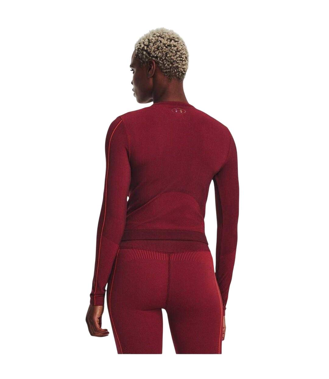 Haut Manches Longues Femme Rouge Under Armour-3