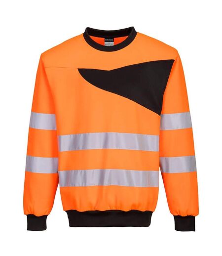 Portwest Mens PW2 High-Vis Sweatshirt (Orange/Black) - UTPW300