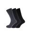 Chaussettes pour diabétiques homme noir/bleu/gris Universal Textiles-1