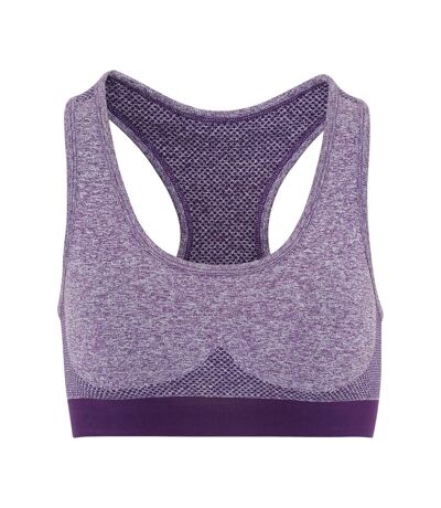 Womens/ladies seamless 3d fit multi sport sculpt bra purple TriDri