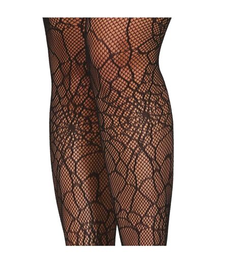 Collant Motif/style Toile D´araignée Femme Noir Fiestas Guirca