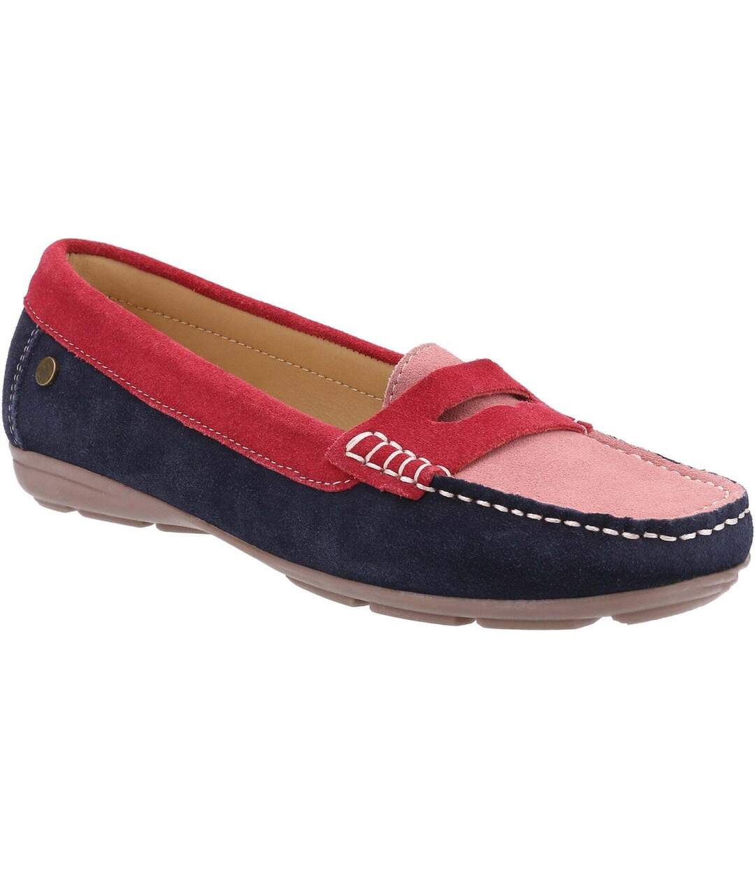 Mocassins margot femme rouge / rose / bleu marine Hush Puppies