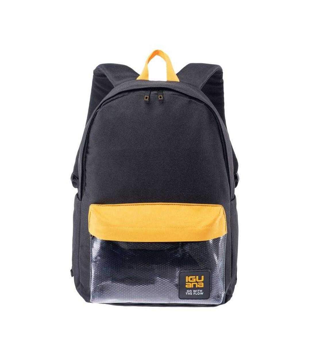 Childrens/kids Mossin 15l Backpack One Size Black Yellow Iguana-1