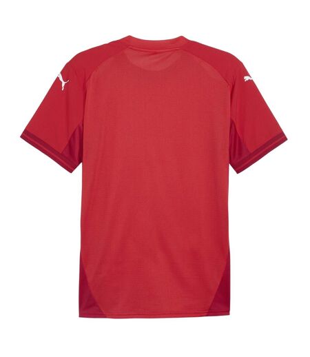 Mens Teamfinal Jersey T-shirt Red White Puma