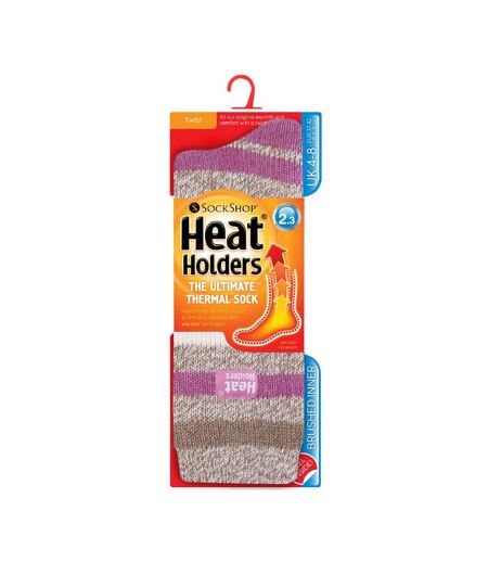 Ladies Twist Patterned Thick Winter Thermal Socks