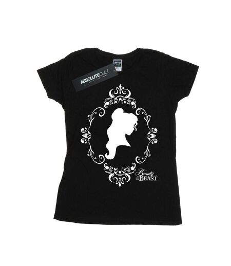 Disney Princess Womens/Ladies Belle Silhouette Cotton T-Shirt (Black) - UTBI36813