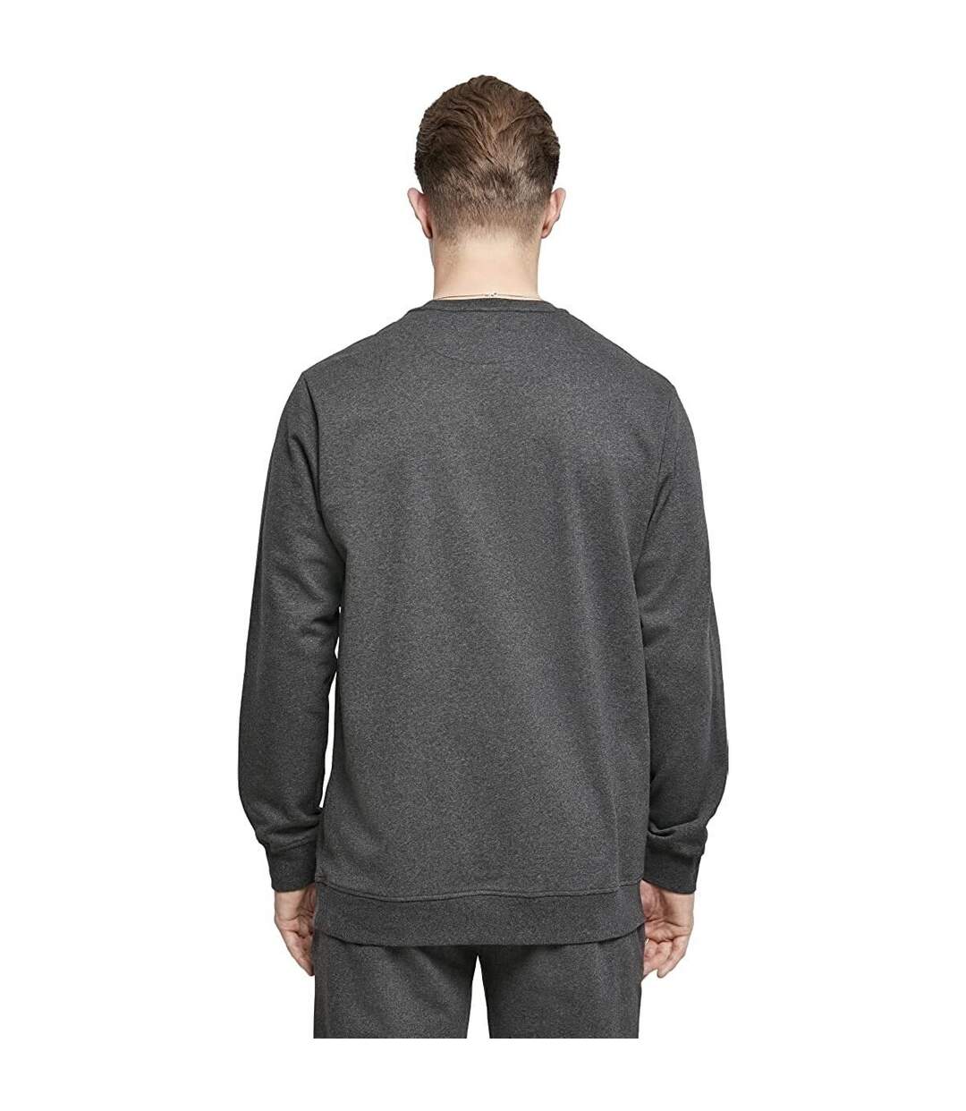 Mens basic crew neck sweatshirt charcoal Build Your Brand-3