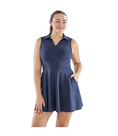 Womens/ladies Recycled Athletic Dress Navy Spiro