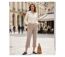 Pantacourt STRETCH Beige en coton avec zip fantaisie : confort et style moderne-5