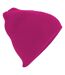 Beechfield Plain Basic Knitted Winter Beanie Hat (Fuchsia)