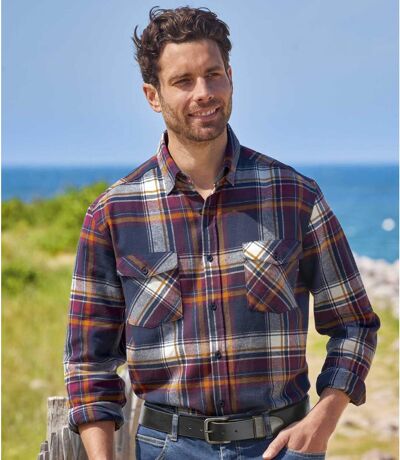 Chemise à carreaux en flanelle homme