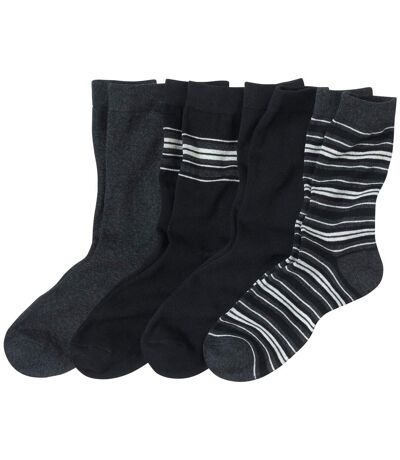 Lot de 4 Paires de Chaussettes Fantaisie 