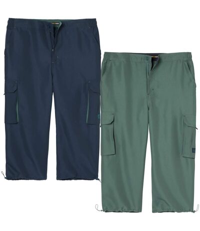 Lot de 2 Pantacourts Cargo Microfibre