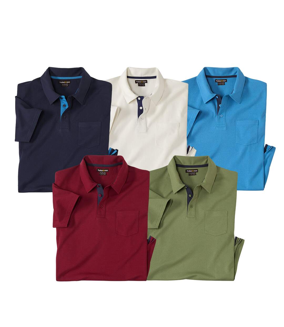 Pack of 5 Casual Polo Shirts-1
