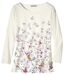 Women's Off-White Floral Print Top