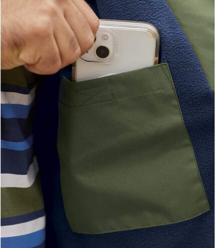 Men's Khaki Microfibre Jacket - Water-Repellent