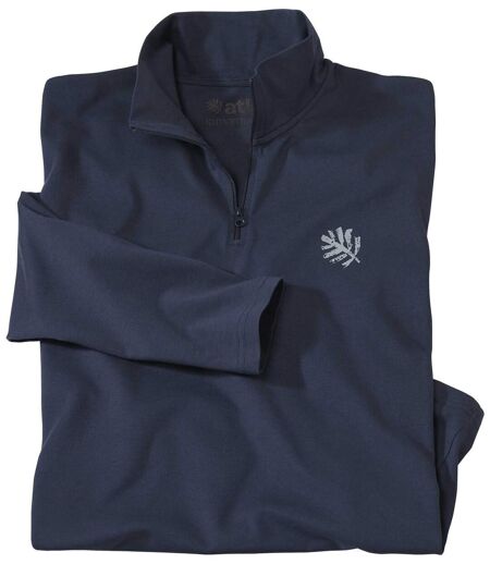 Le Polo Zippé Homme en Coton Bio Marine