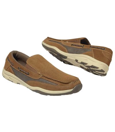 Men's Camel Coloured Elasticated Loafers