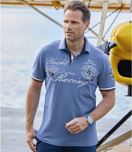 Men's Blue Summer Polo Shirt