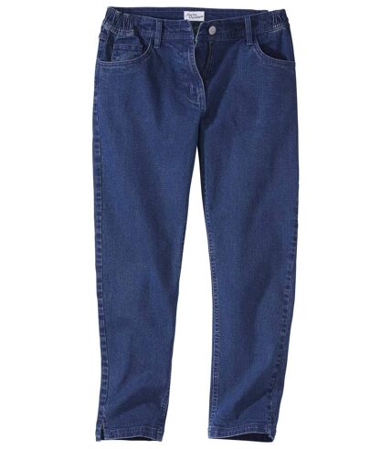 Spodnie 7/8 z jeansu ze stretchem