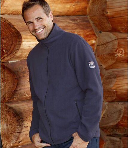 Pack of 2 Men's Microfleece Jackets - Navy Taupe